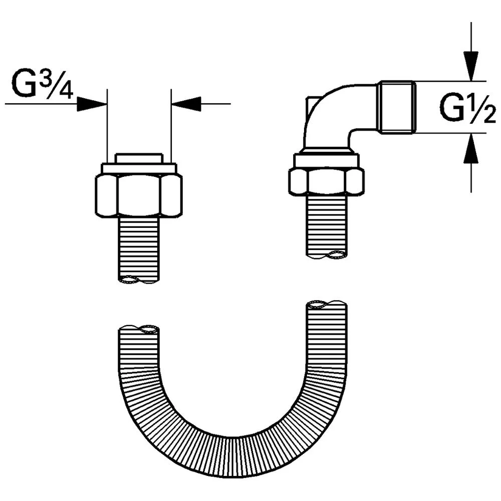 GROHE Talentofill Anschlussgarnitur, DN 20 Bild 2