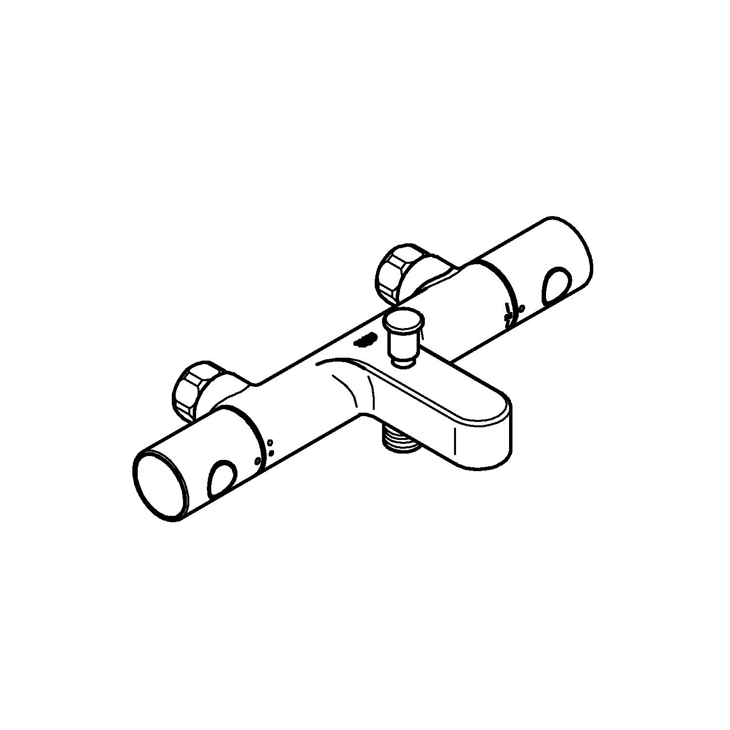 Rysunek techniczny baterii termostatycznej Grohe, Grohe