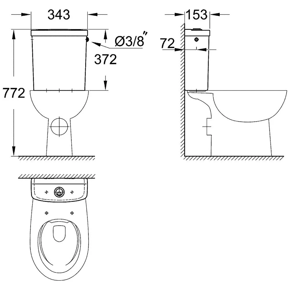 GROHE Bau Keramik Aufsatzspülkasten Bild 2