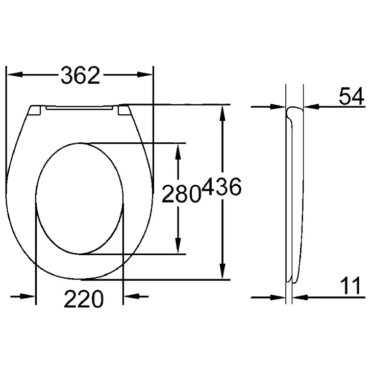 GROHE Bau Keramik WC-Sitz mit Absenkautomatik Bild 5