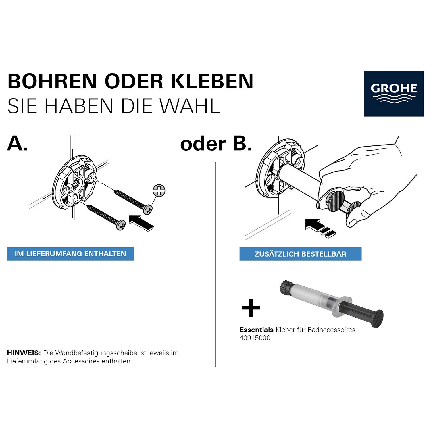 GROHE BauCosmopolitan Badetuchhalter 52 cm Bild 2