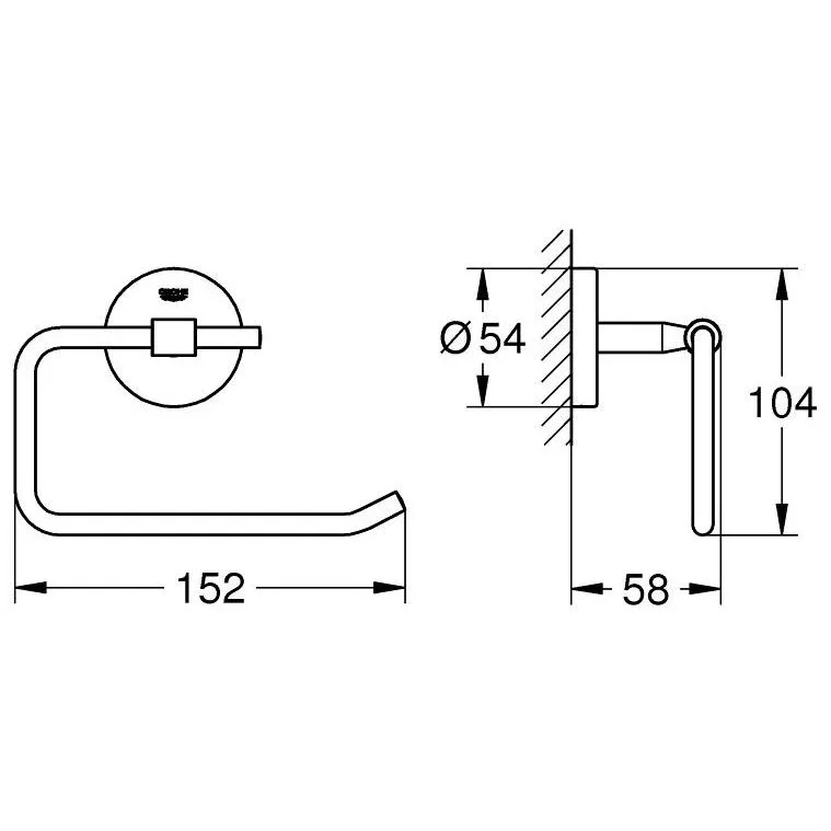 GROHE BauCosmopolitan WC-Papierhalter Bild 3
