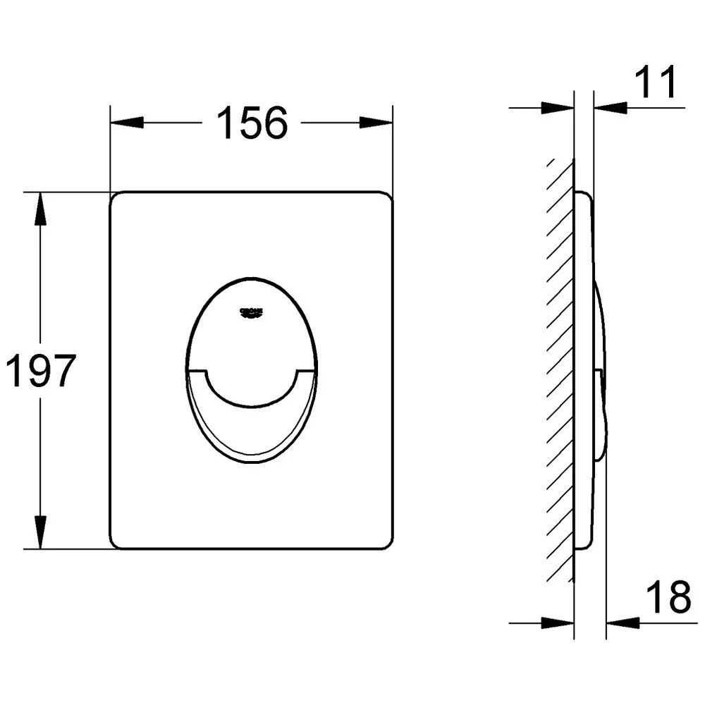 GROHE Skate Air WC-Abdeckplatte für Spülkästen ab Sommer 2008 Bild 2
