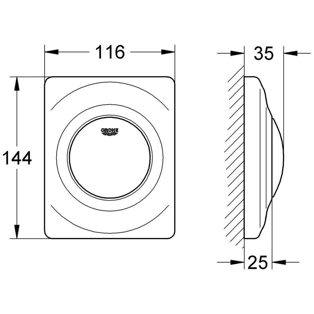 GROHE Surf Urinal-Betätigungsplatte Bild 2