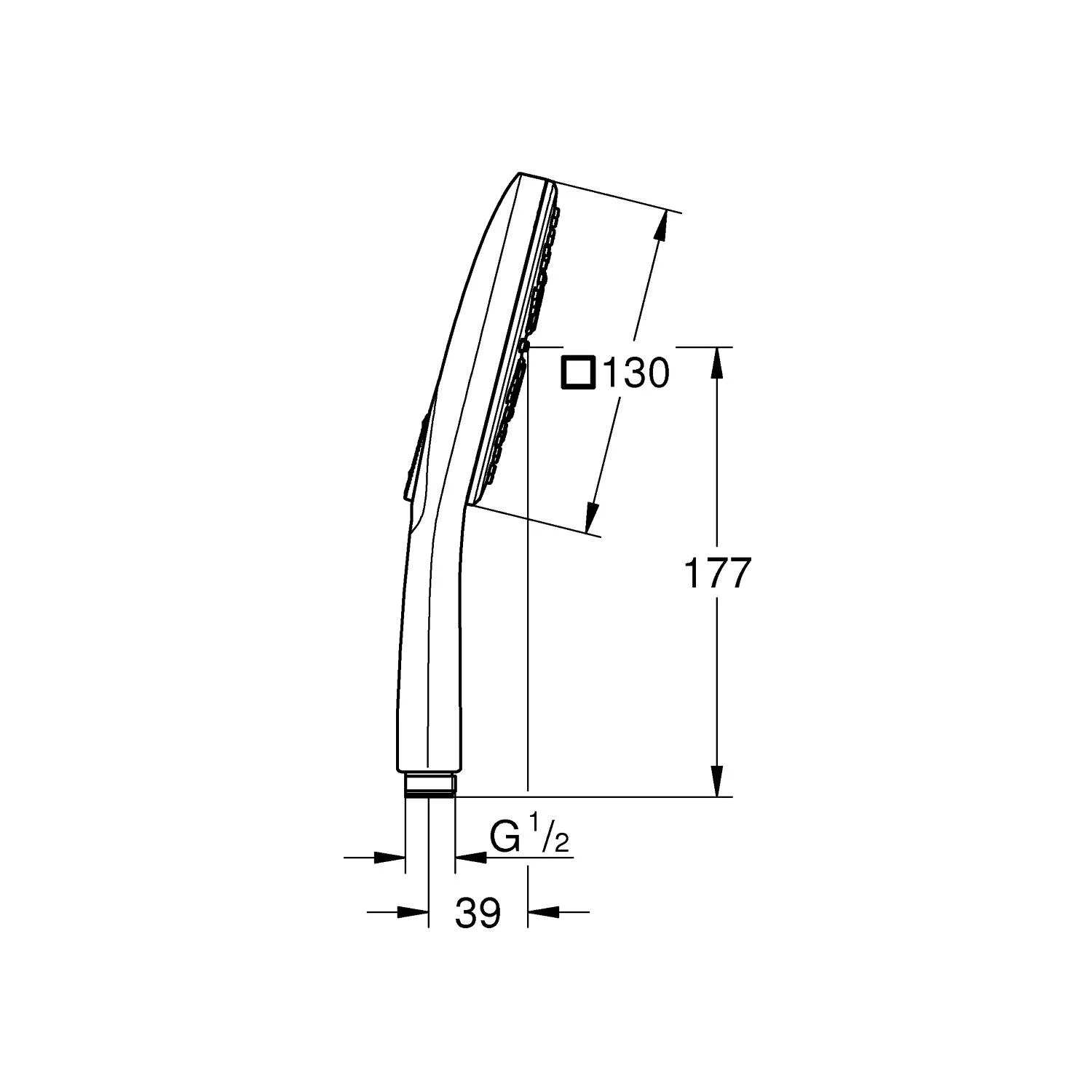 GROHE Rainshower SmartActive 130 Cube Handbrause mit 3 Strahlarten Bild 5
