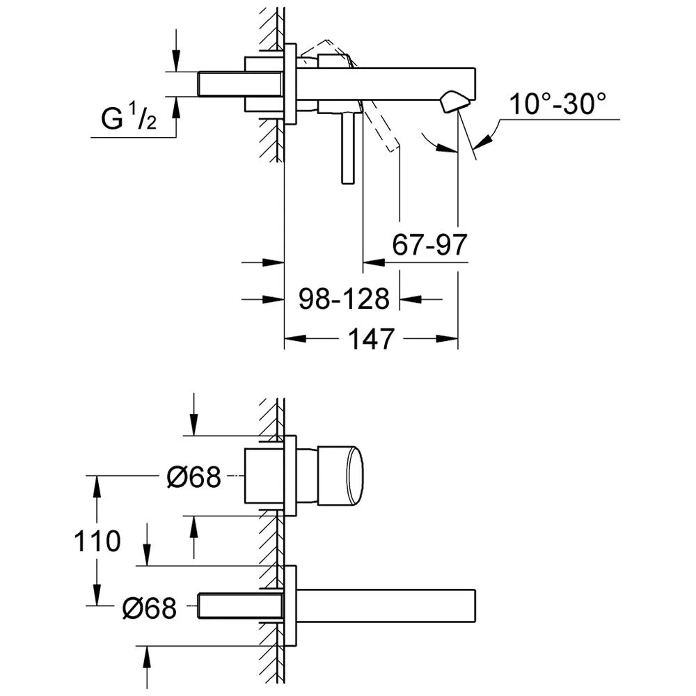 GROHE Concetto 2-Loch-Waschtischbatterie Bild 2