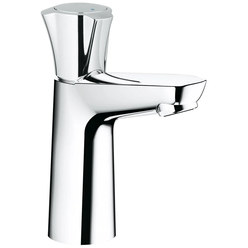 Chromowana bateria umywalkowa widok z przodu, Grohe