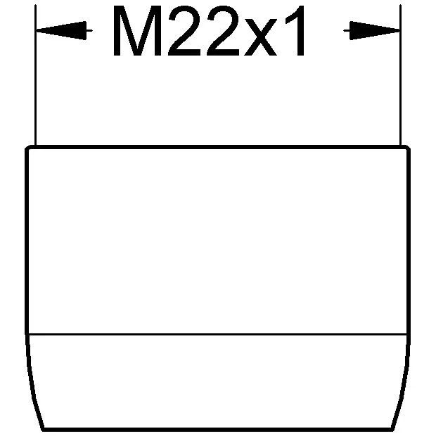 Rysunek techniczny perlatora M22x1, Grohe