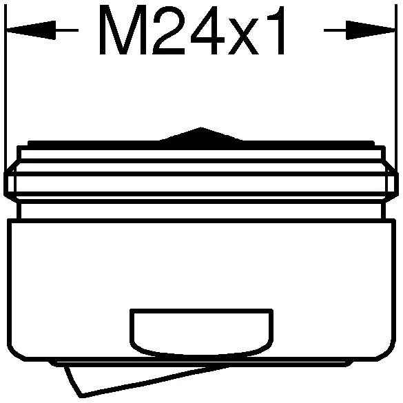 Rysunek techniczny napowietrzacza M24, Grohe