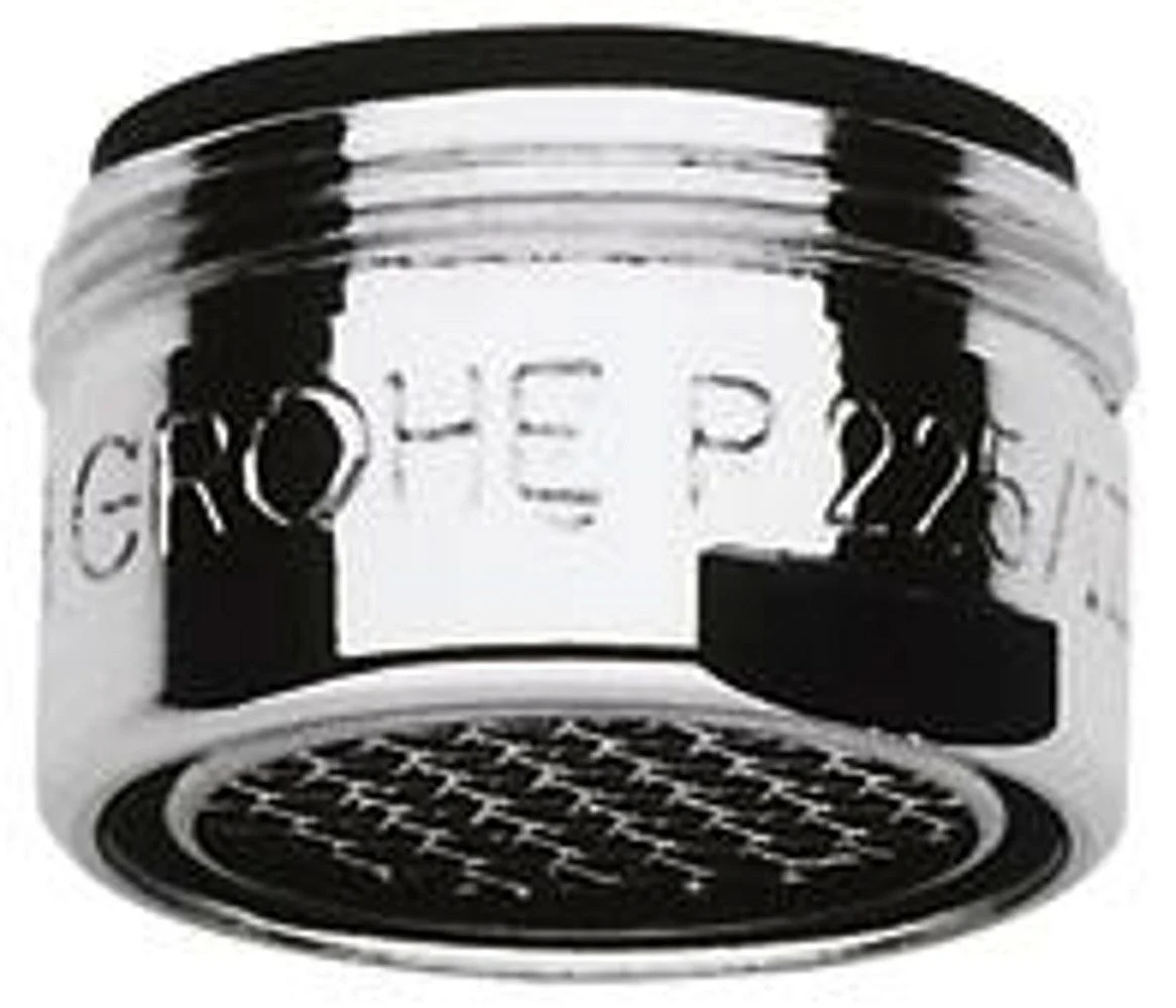 Widok z przodu chromowanego aeratora, Grohe