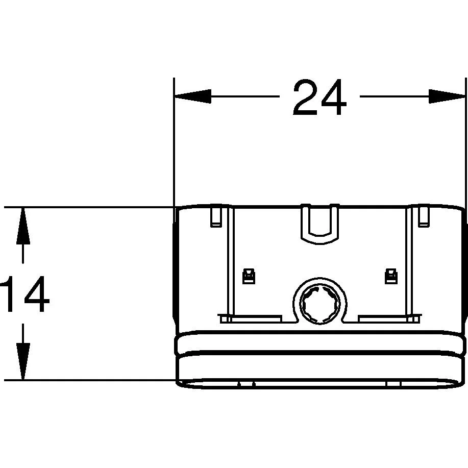 Rysunek techniczny perlatora z wymiarami, Grohe