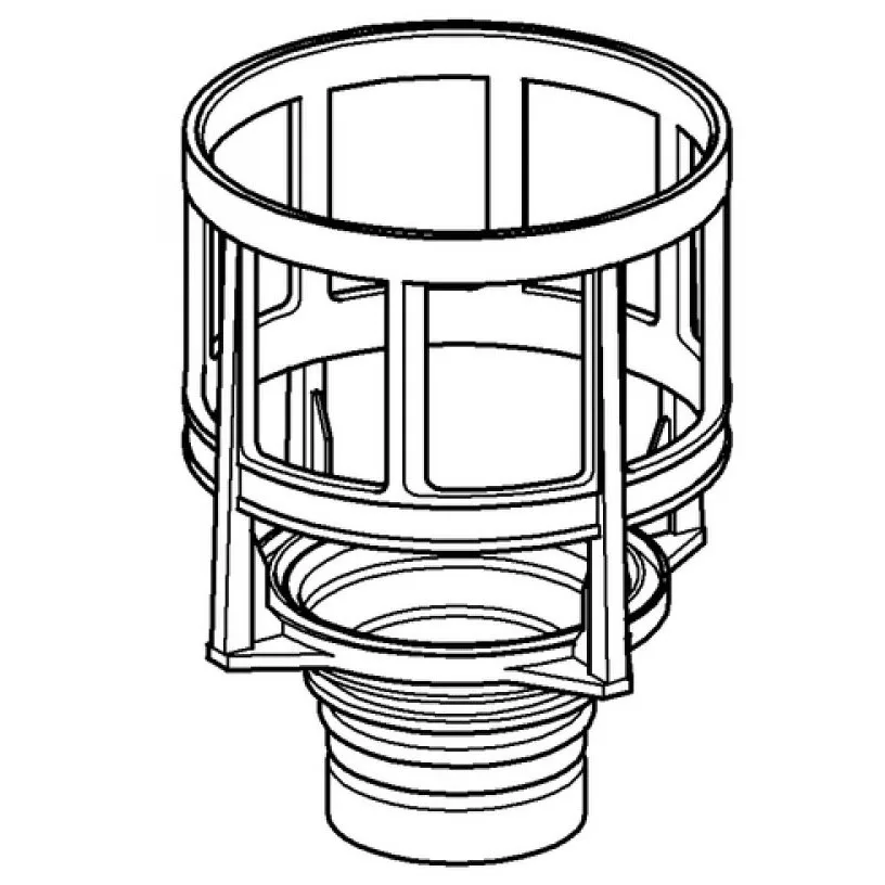 Rysunek techniczny gniazda zaworu WC, Grohe