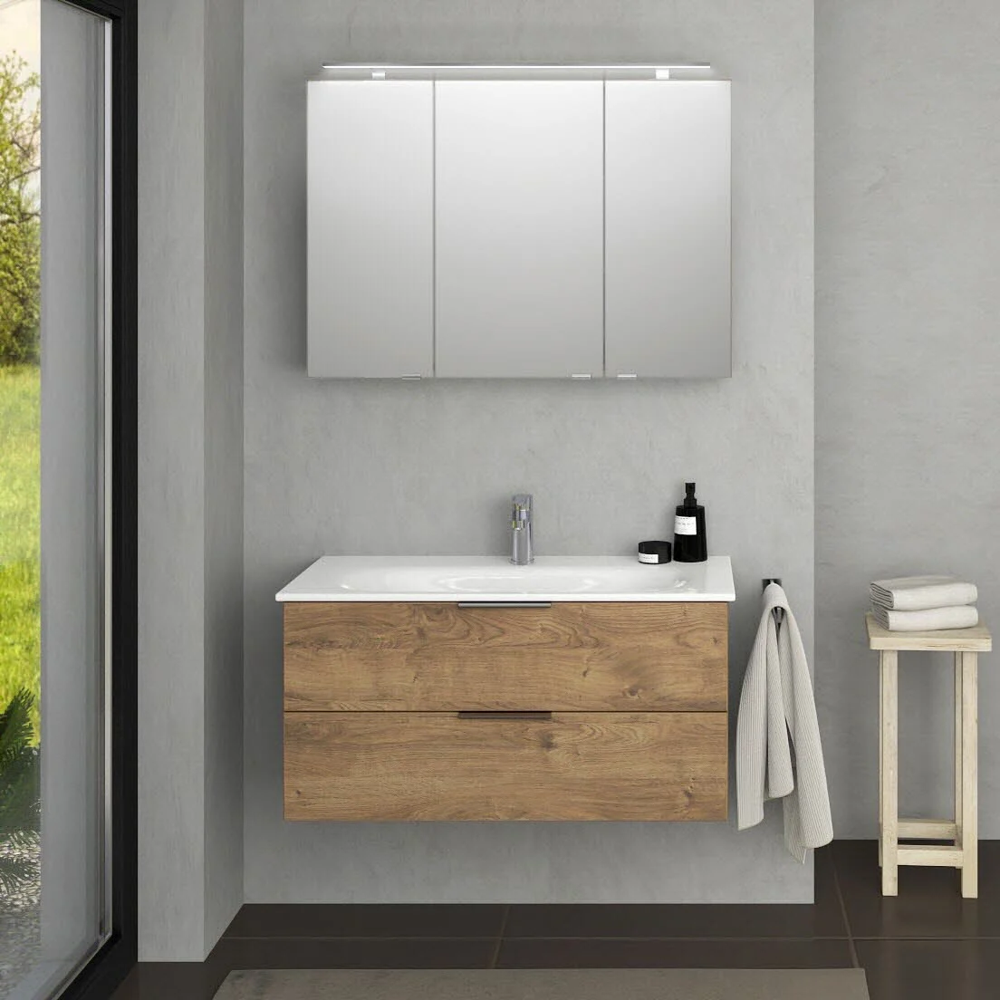 GROHE Essence Möbelwaschtisch 100 cm, mit 1 Hahnloch, mit Überlauf Bild 3
