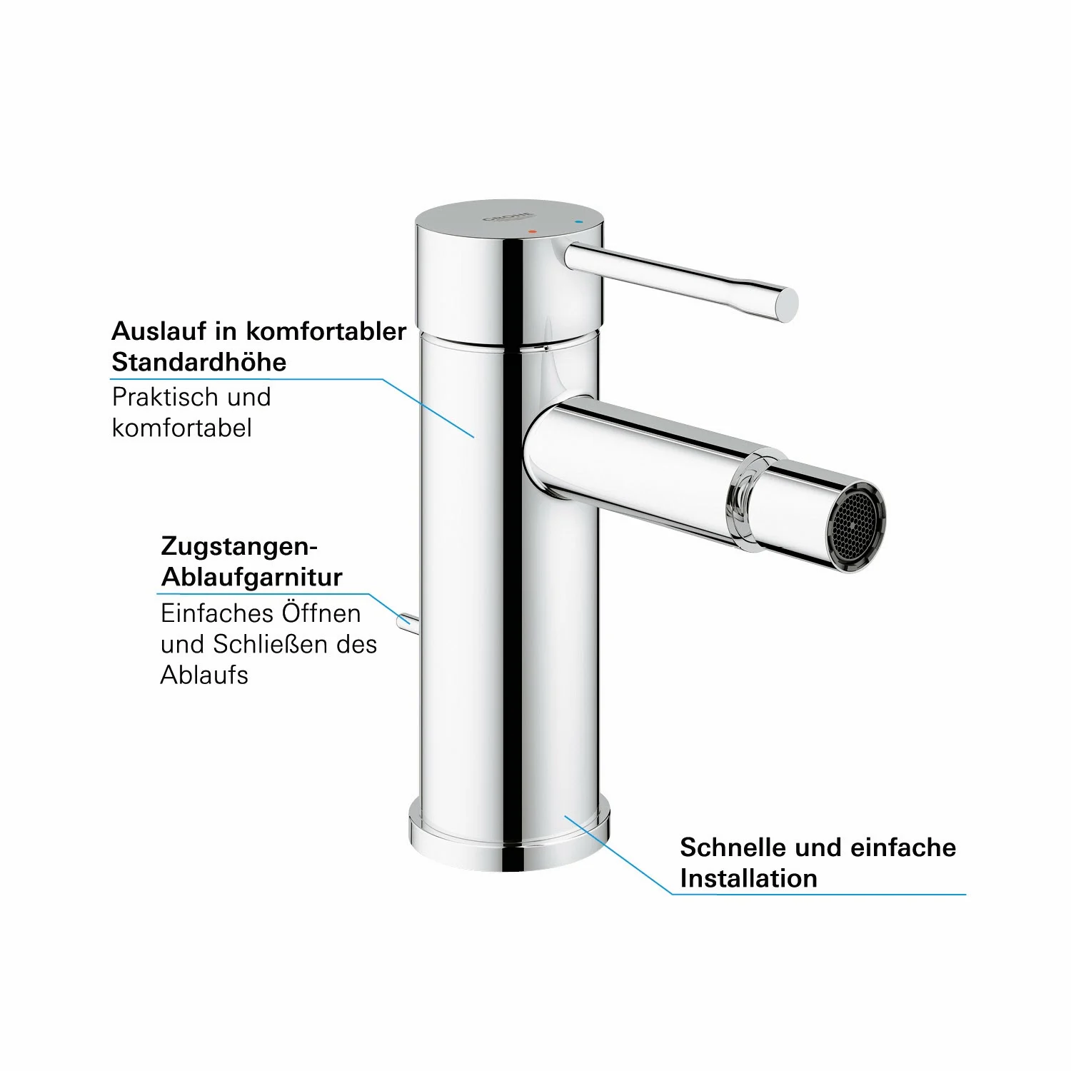 GROHE Essence New Einhand-Bidetbatterie Bild 3