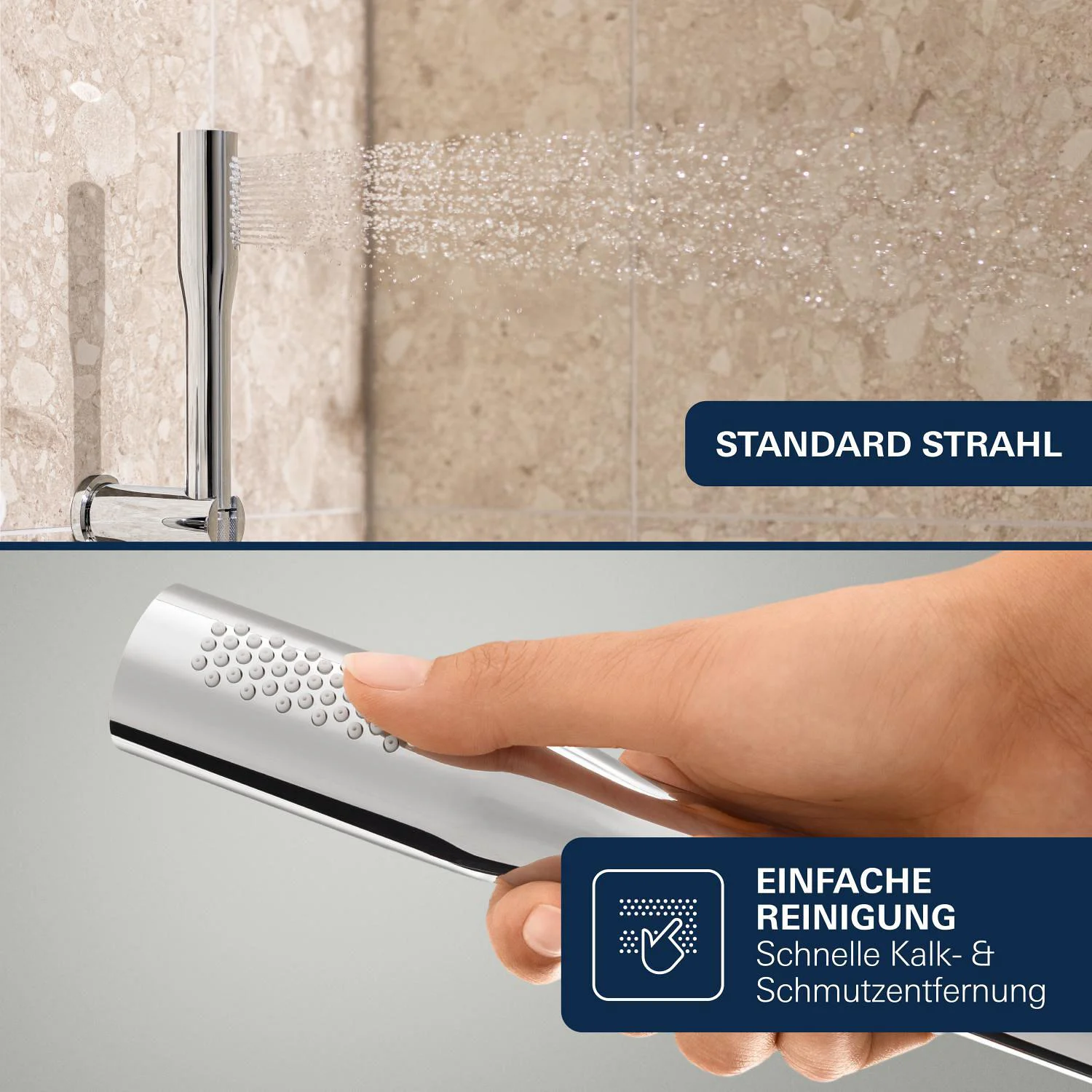 GROHE Essence New Einhand-Wannenbatterie mit Brausegarnitur Bild 4