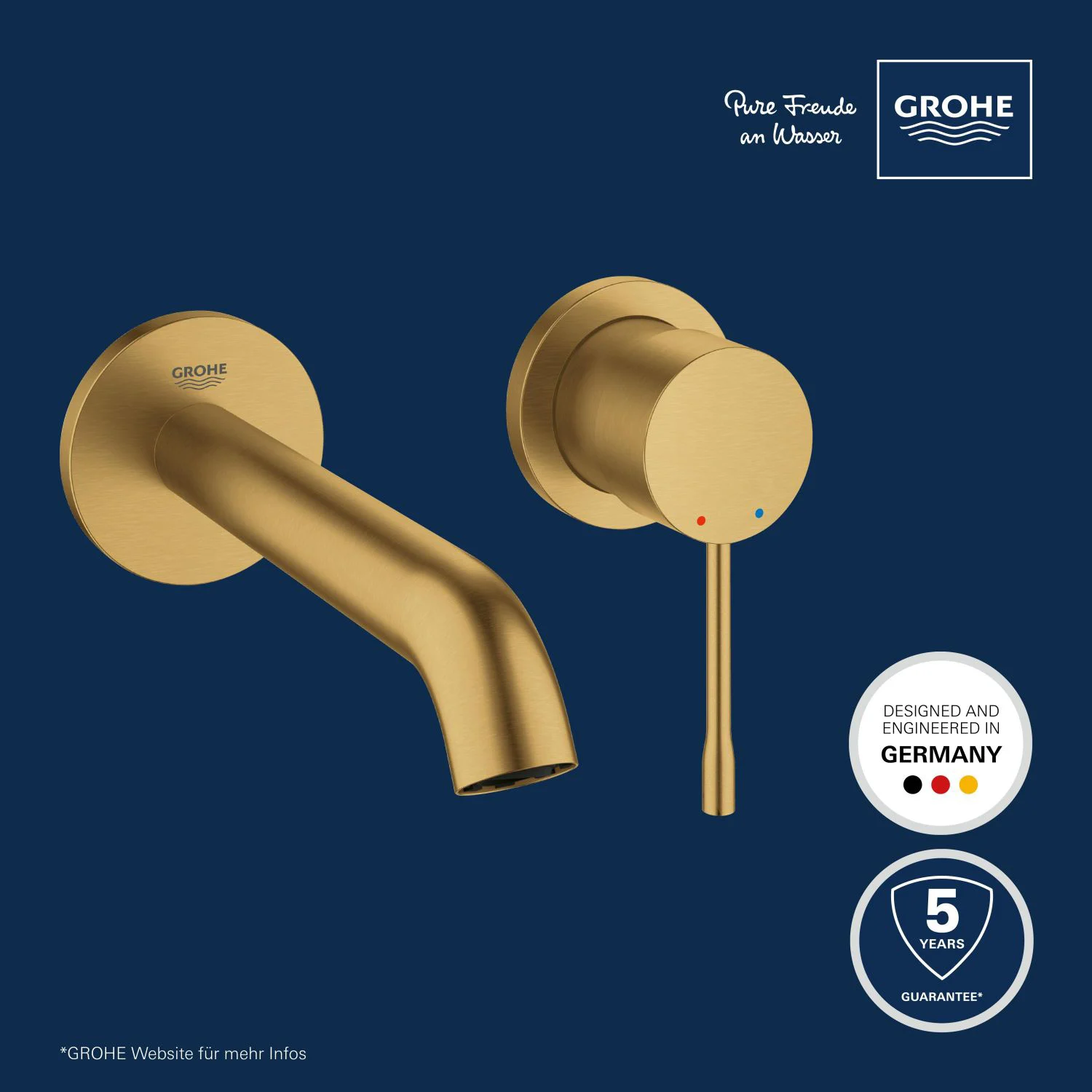 GROHE Essence New 2-Loch Waschtischbatterie mit kurzem Auslauf Bild 3