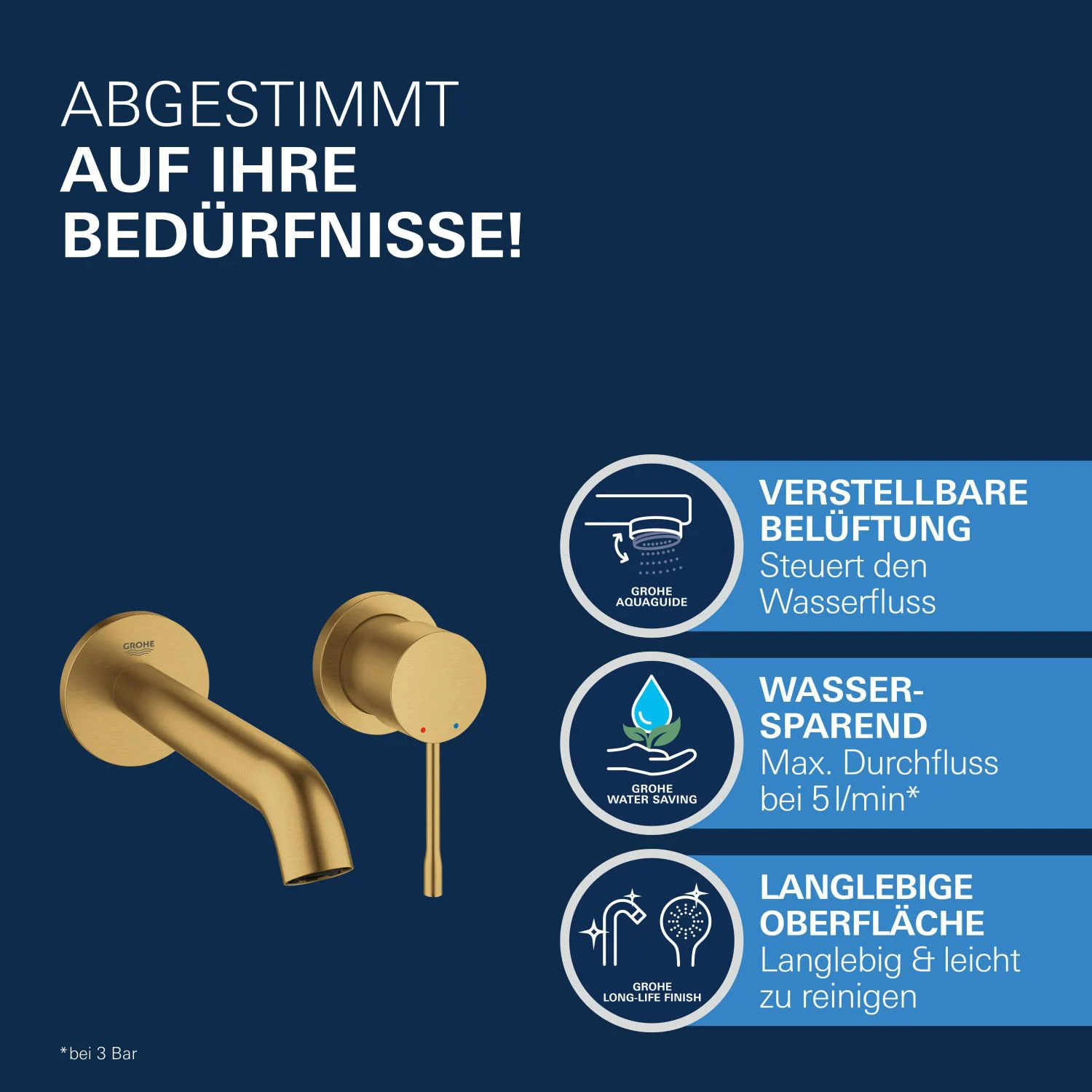 GROHE Essence New 2-Loch Waschtischbatterie mit kurzem Auslauf Bild 5