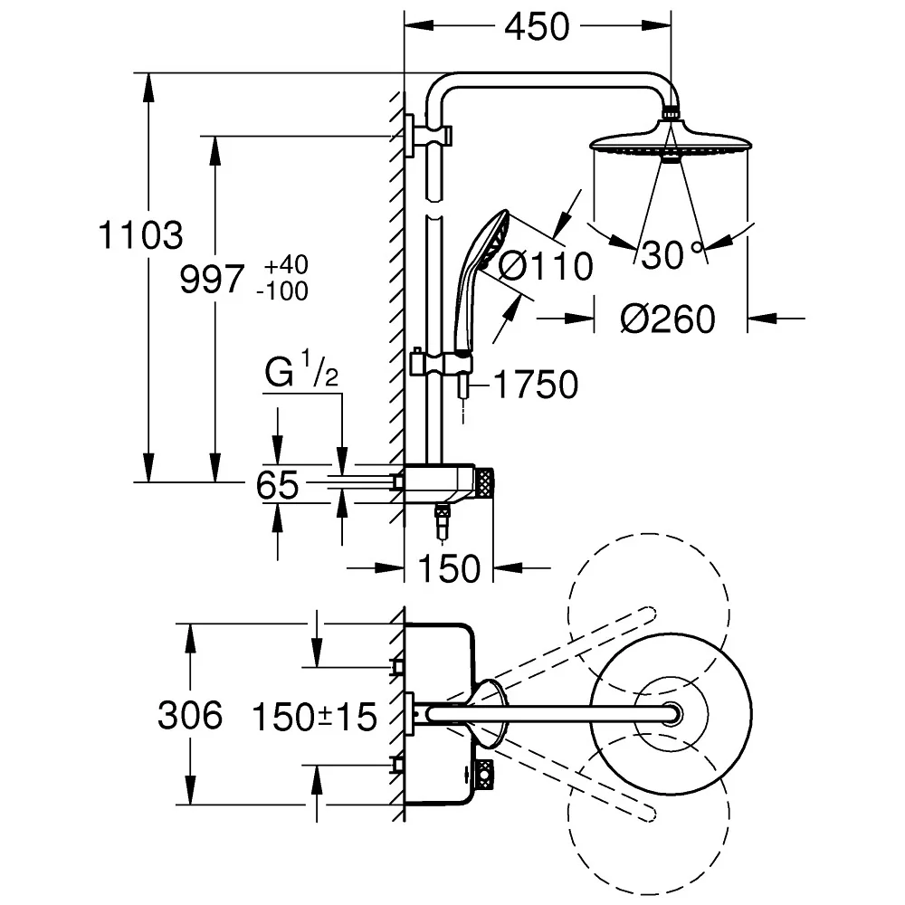 GROHE Euphoria SmartControl System 260 Mono Bild 5