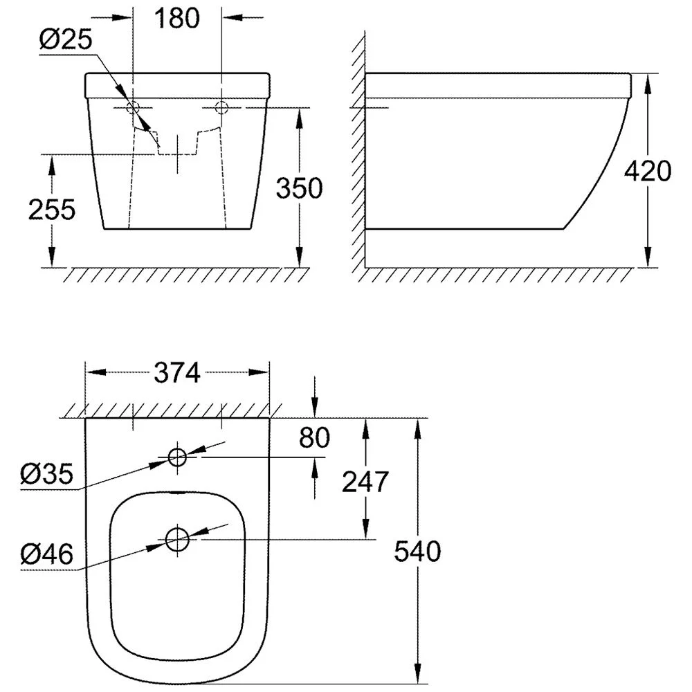 GROHE Euro Keramik Wandbidet Bild 2