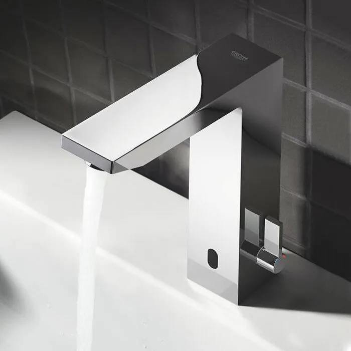 Chromowana bateria umywalkowa z bieżącą wodą, Grohe