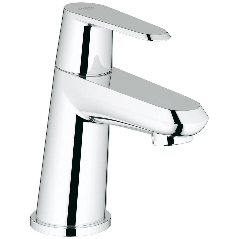 Bateria umywalkowa z zaworem stojącym w chromie, widok z boku, Grohe