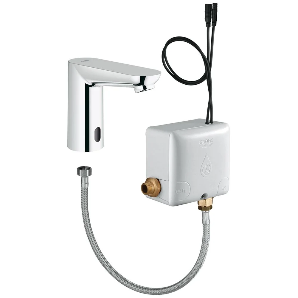 Chromowana bateria umywalkowa z akcesoriami, Grohe