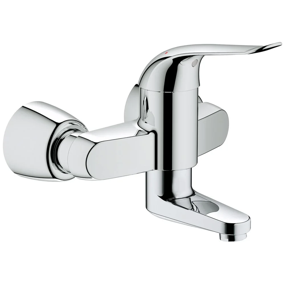 Chromowana bateria umywalkowa widok z boku, Grohe