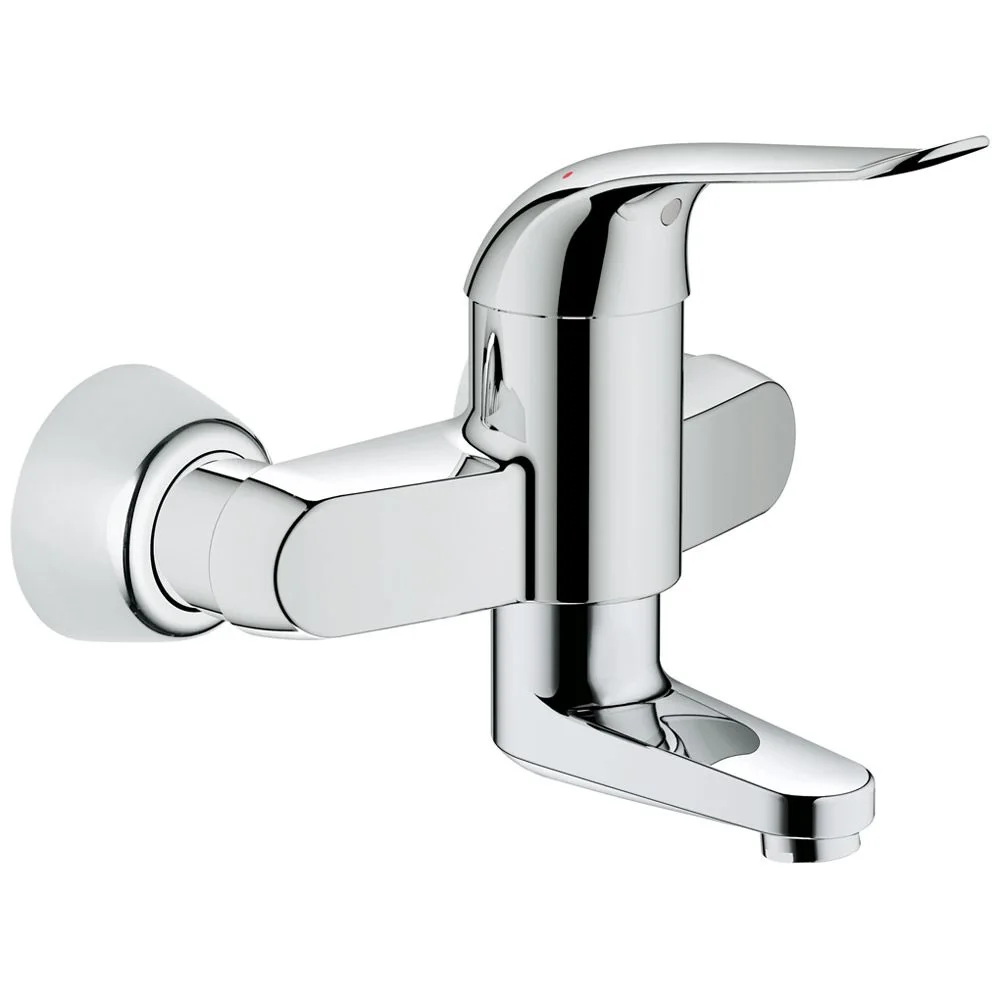 Chromowana bateria umywalkowa widok z boku, Grohe