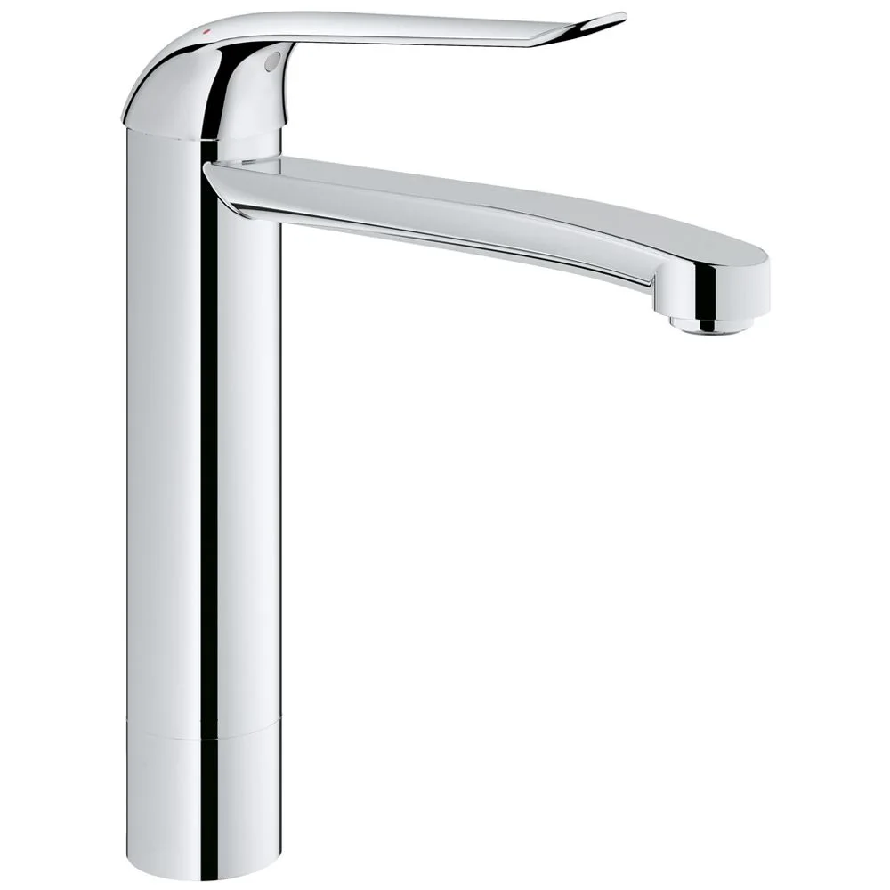 Chromowana bateria umywalkowa z widokiem z boku, Grohe