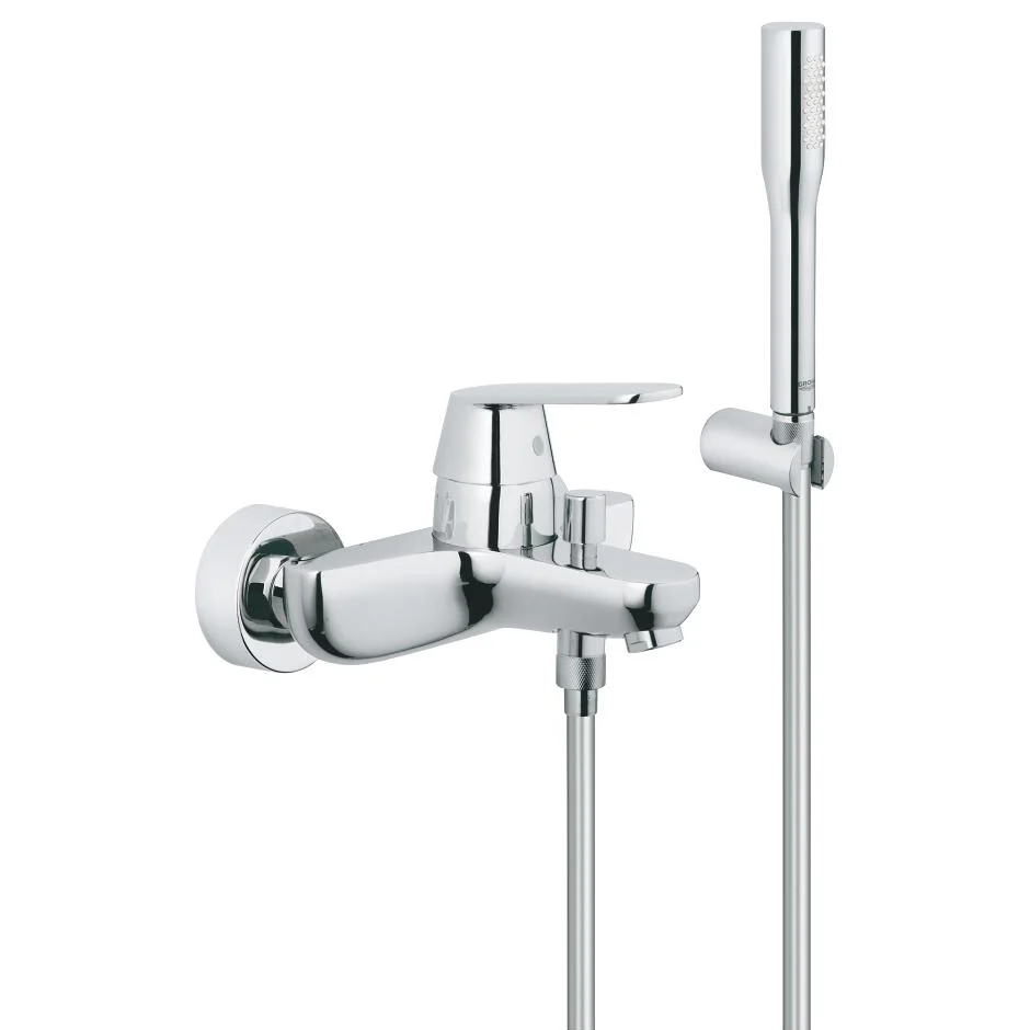 Chromowana bateria wannowa z prysznicem wycięta, Grohe