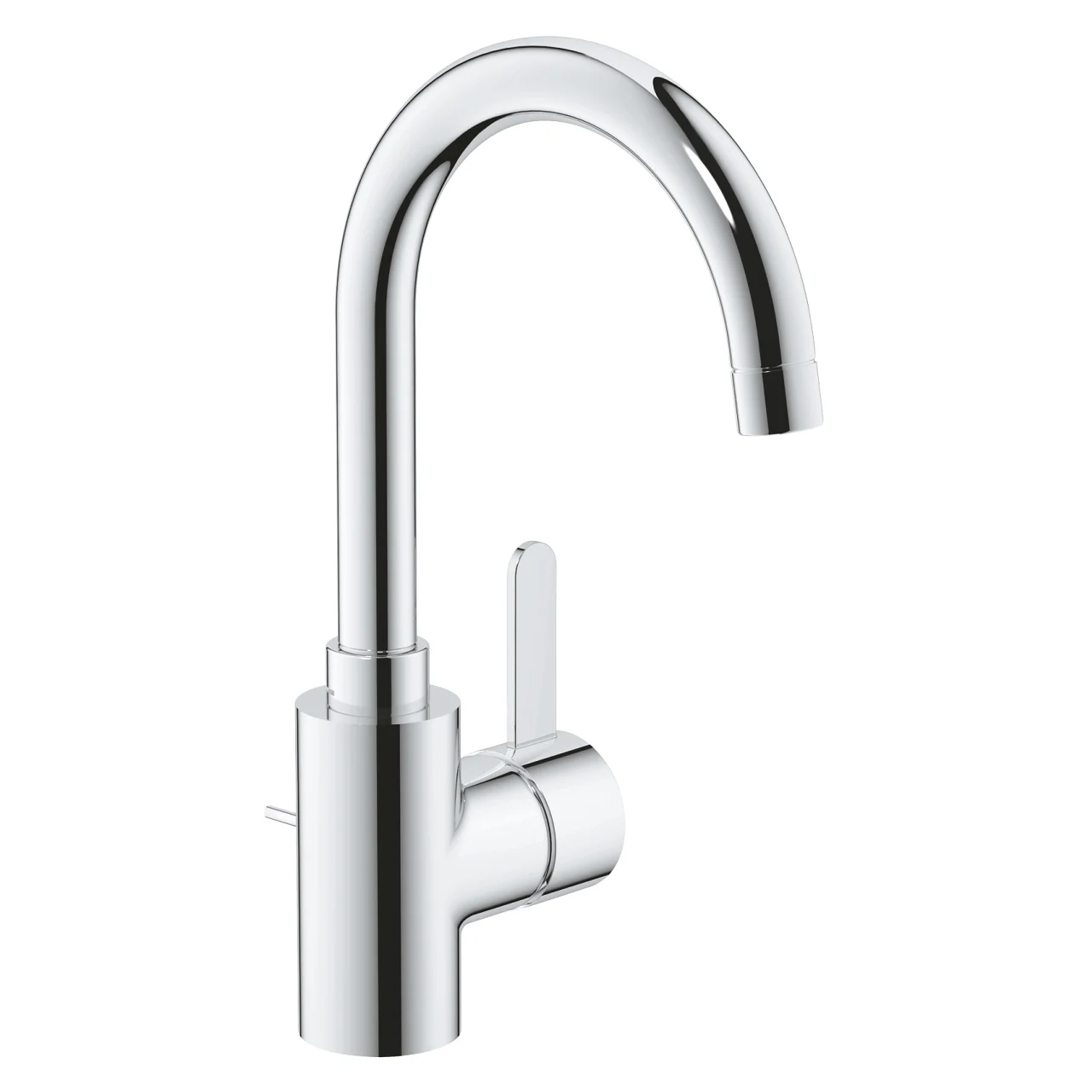 Chromowana bateria umywalkowa widok z boku, Grohe