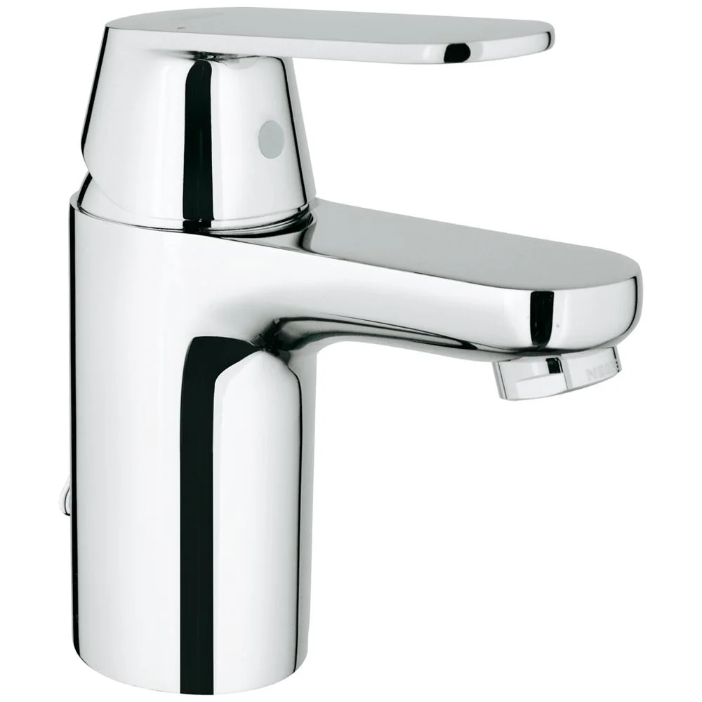 Chromowana bateria umywalkowa widok z przodu, Grohe