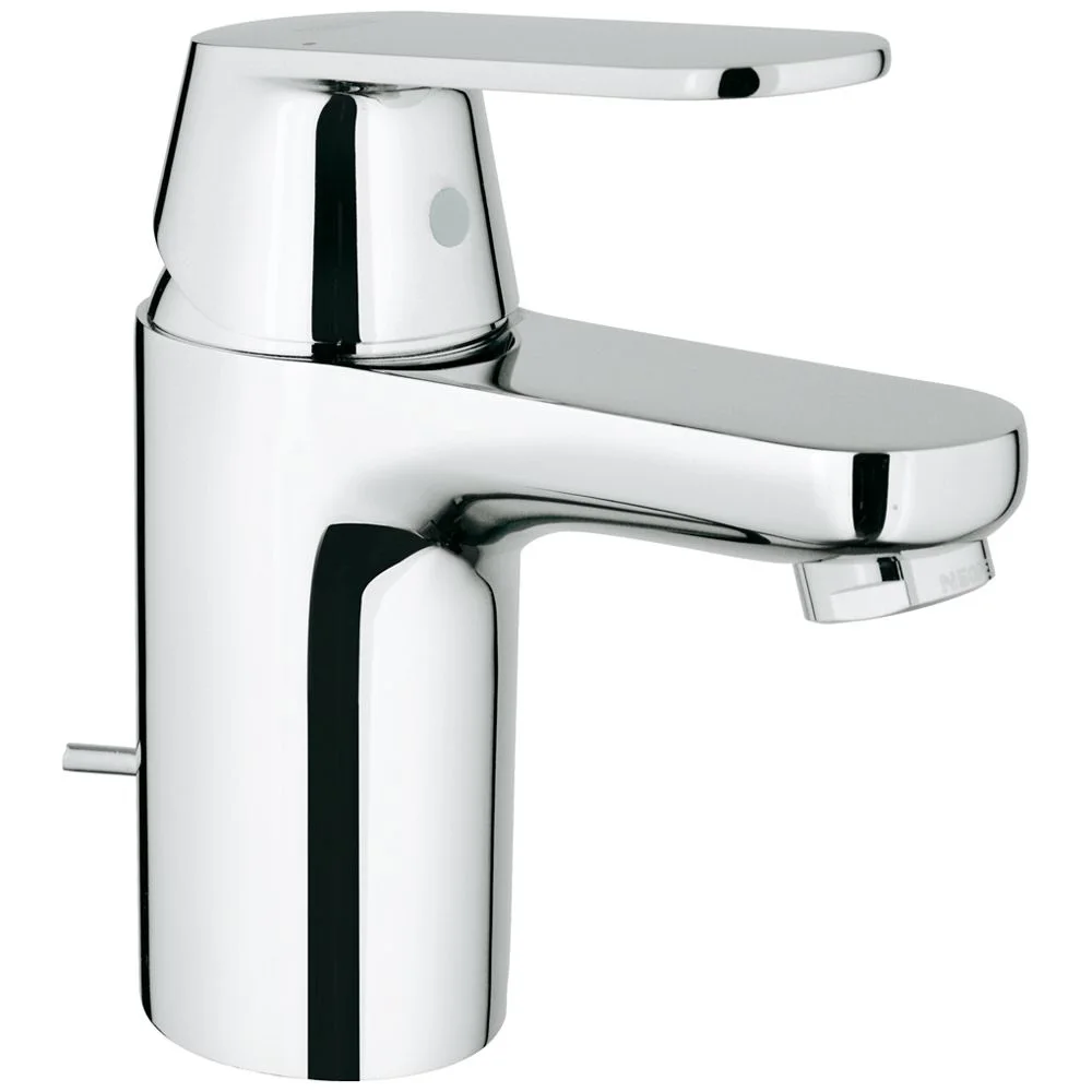 Chromowana bateria umywalkowa widok z przodu, Grohe