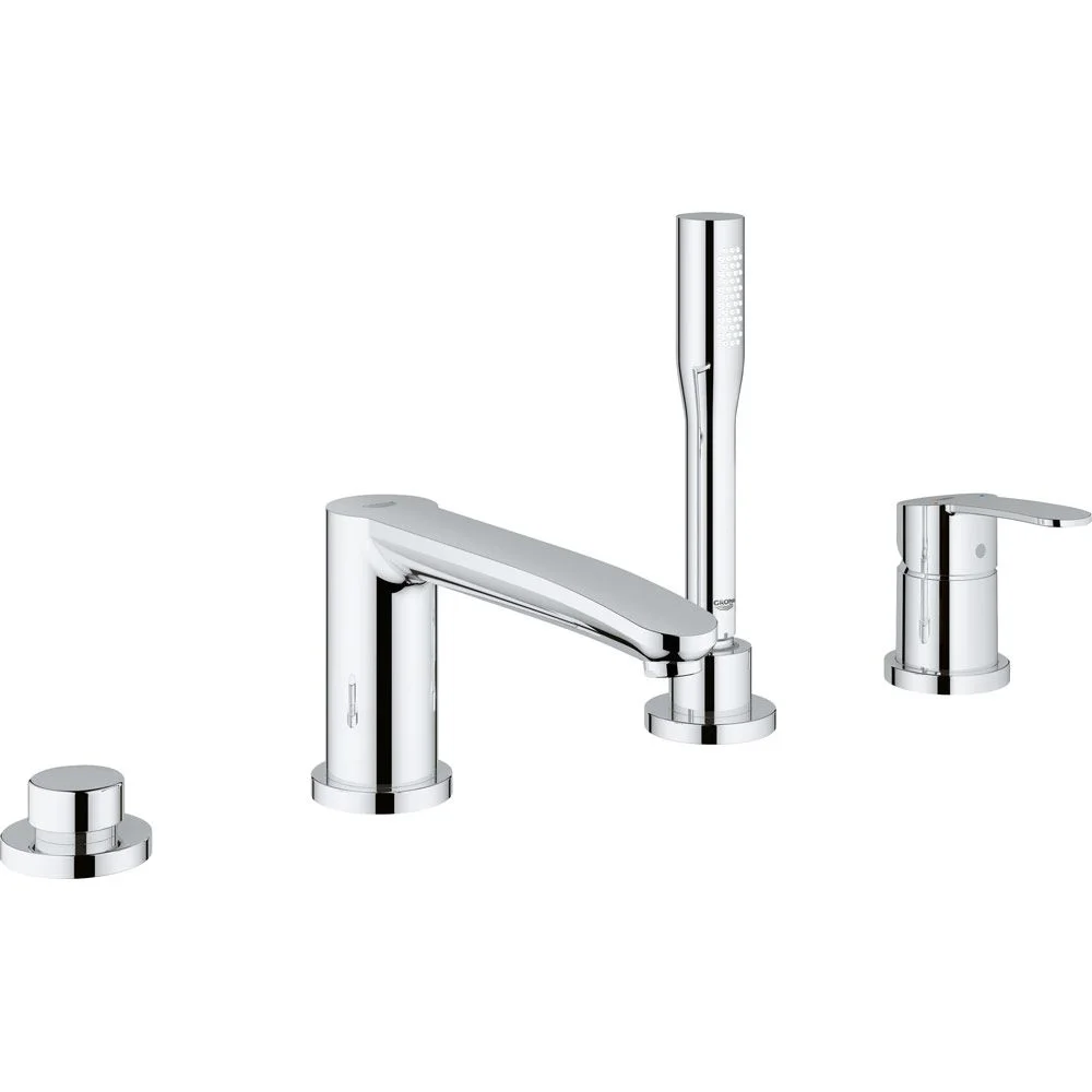 Chromowana bateria wannowa widok z przodu, Grohe