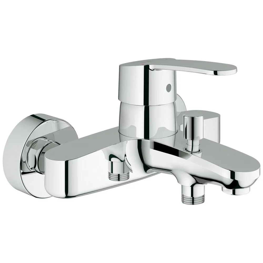 Chromowana bateria wannowa widok z boku, Grohe