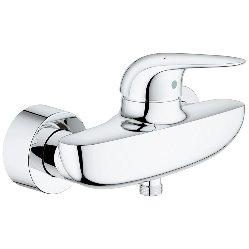 Chromowana bateria prysznicowa widok z boku, Grohe