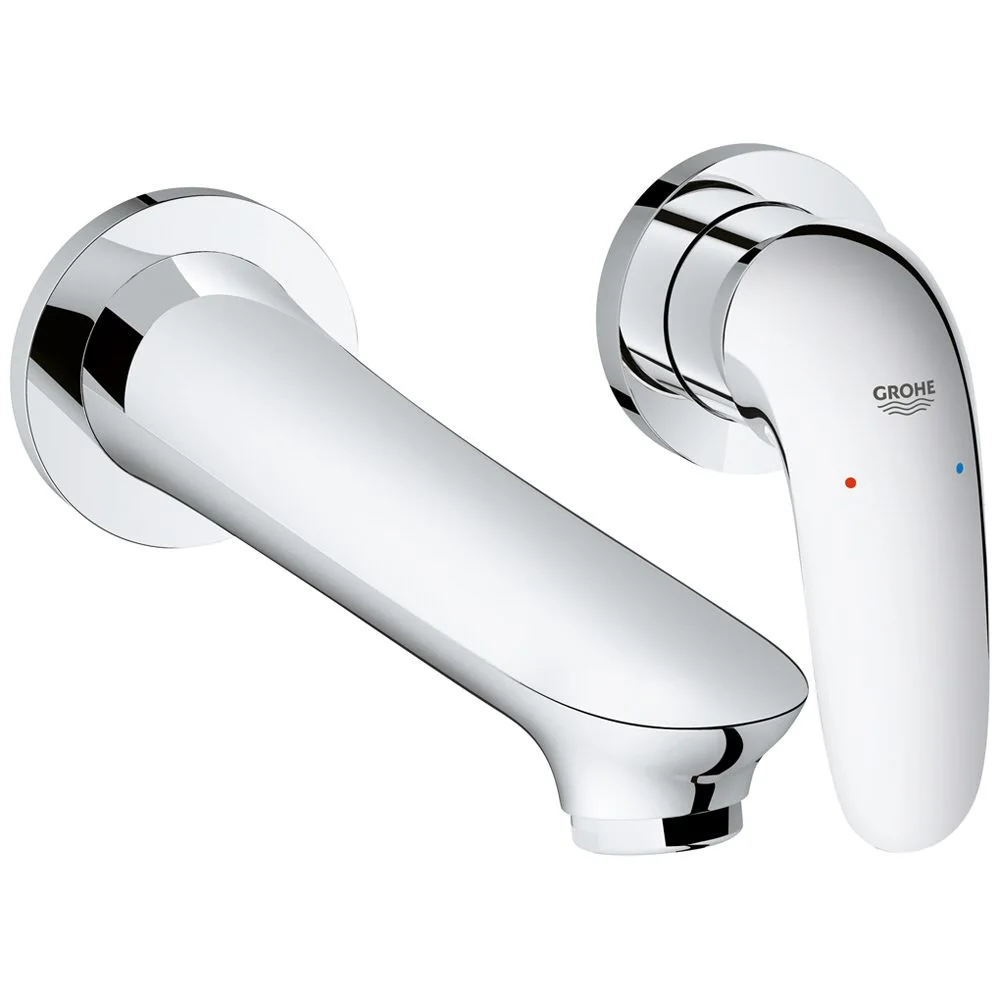 Chromowana bateria umywalkowa widok z boku, Grohe
