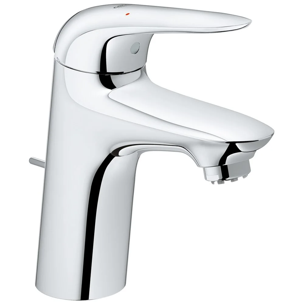 Chromowana bateria umywalkowa widok z przodu, Grohe