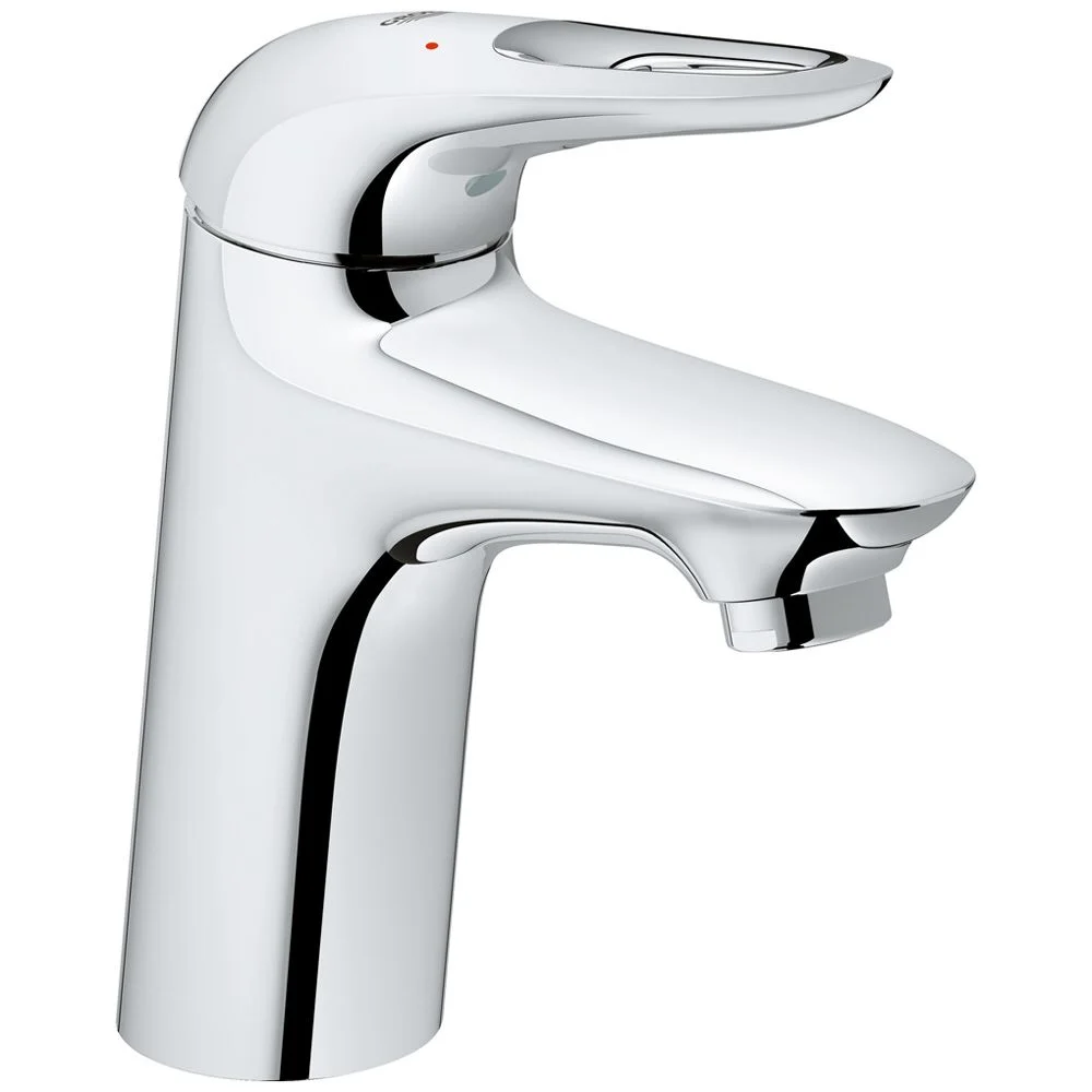 Chromowana bateria umywalkowa widok z przodu, Grohe