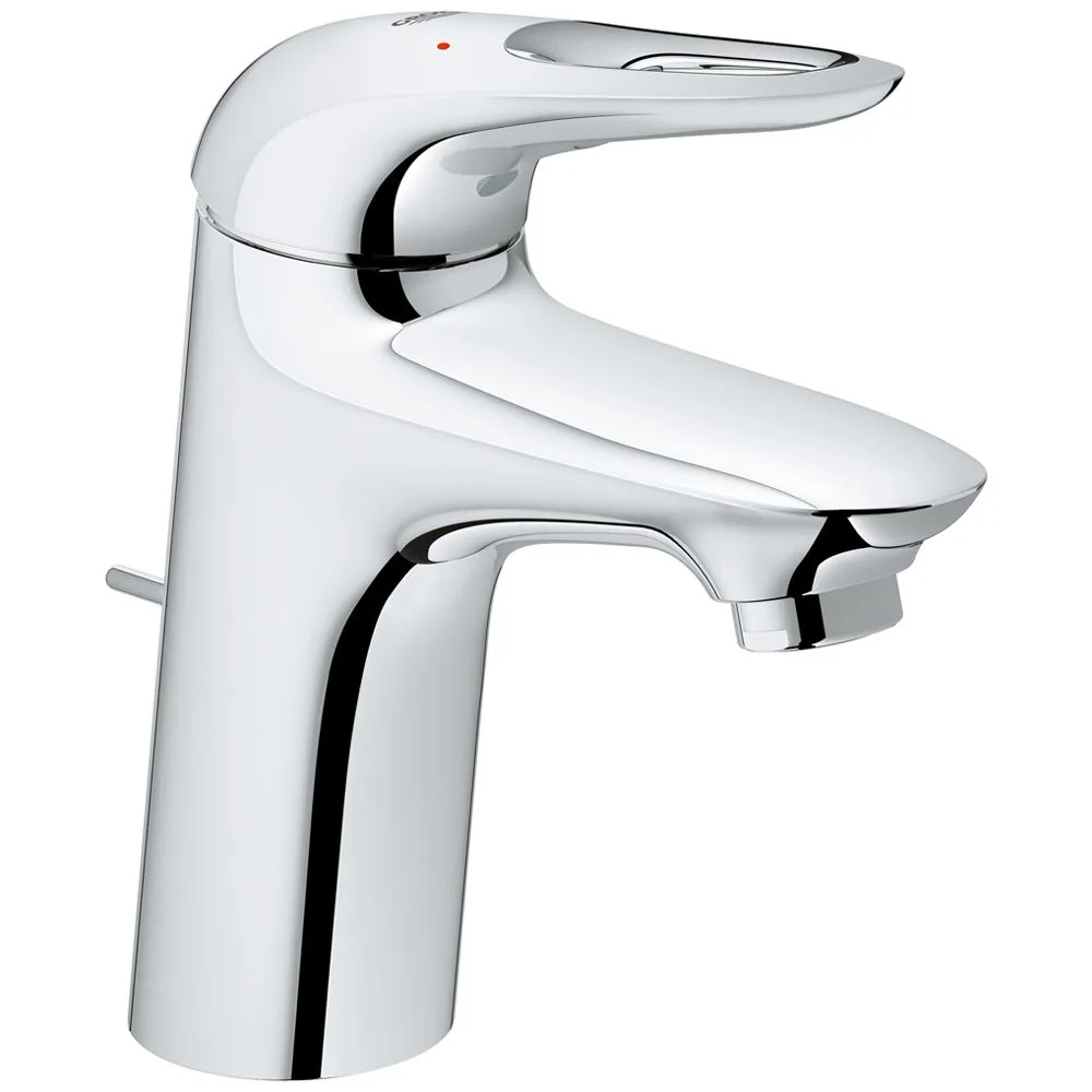 Chromowana bateria umywalkowa widok z przodu, Grohe