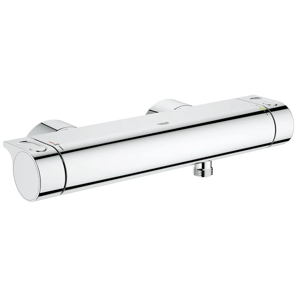 Chromowany termostat w widoku bocznym, Grohe