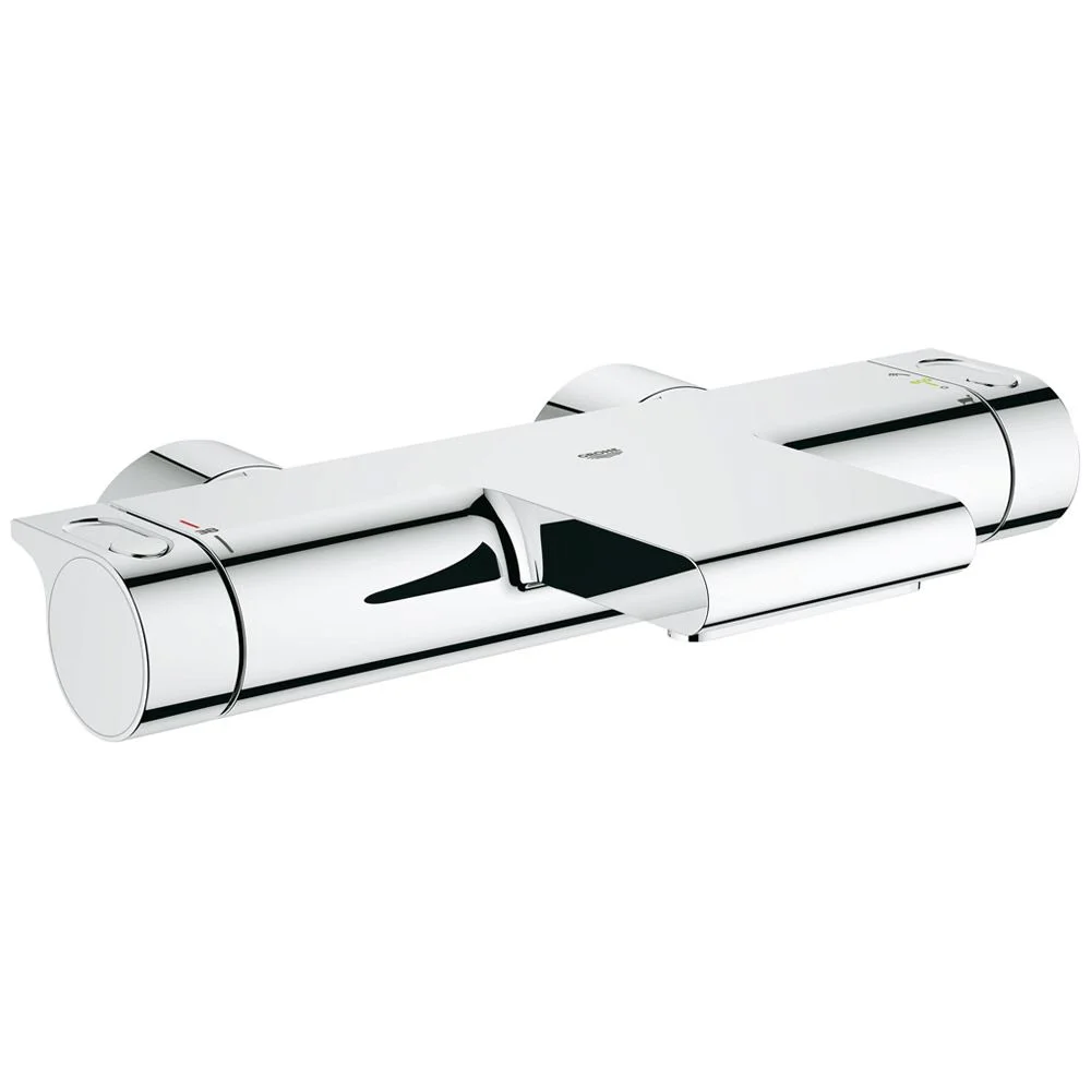 Chromowany termostat w widoku bocznym, Grohe