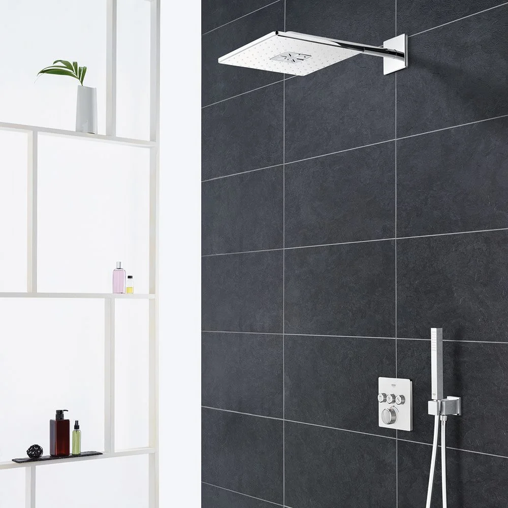 GROHE Grohtherm SmartControl Thermostat Fertigmontageset mit 3 Absperrventilen, eckige Ausführung Bild 2