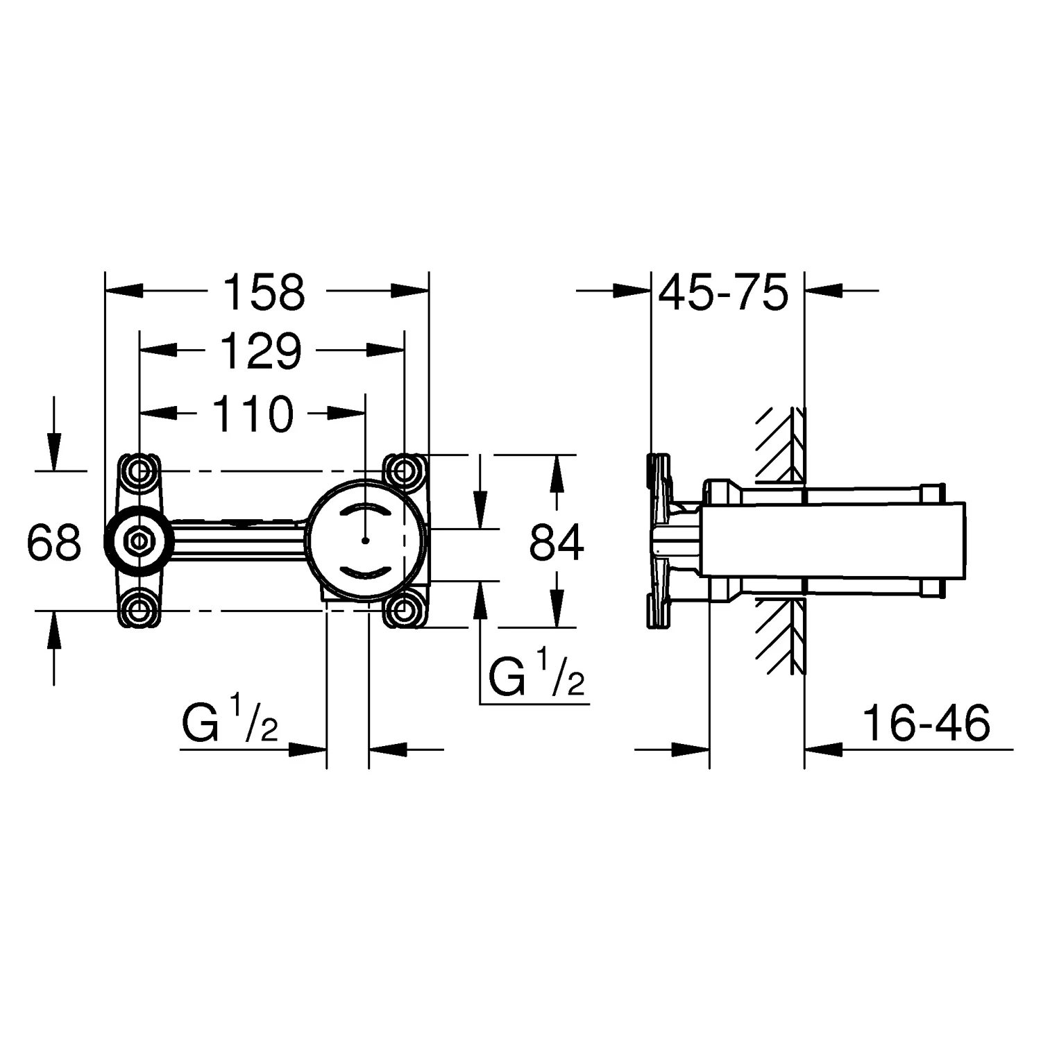 GROHE Eurostyle Einhand Unterputz-Universal-Einbaukörper Bild 2