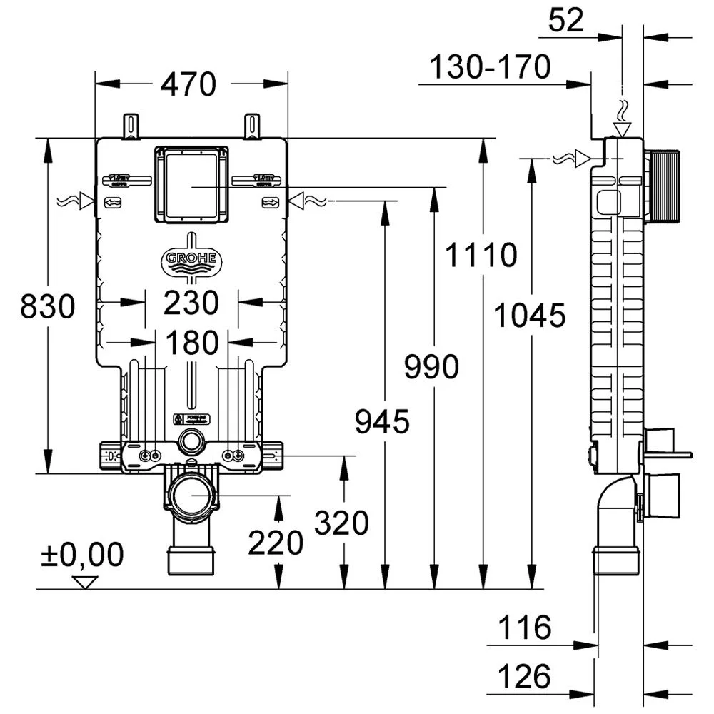 GROHE Uniset für Wand WC Bild 2