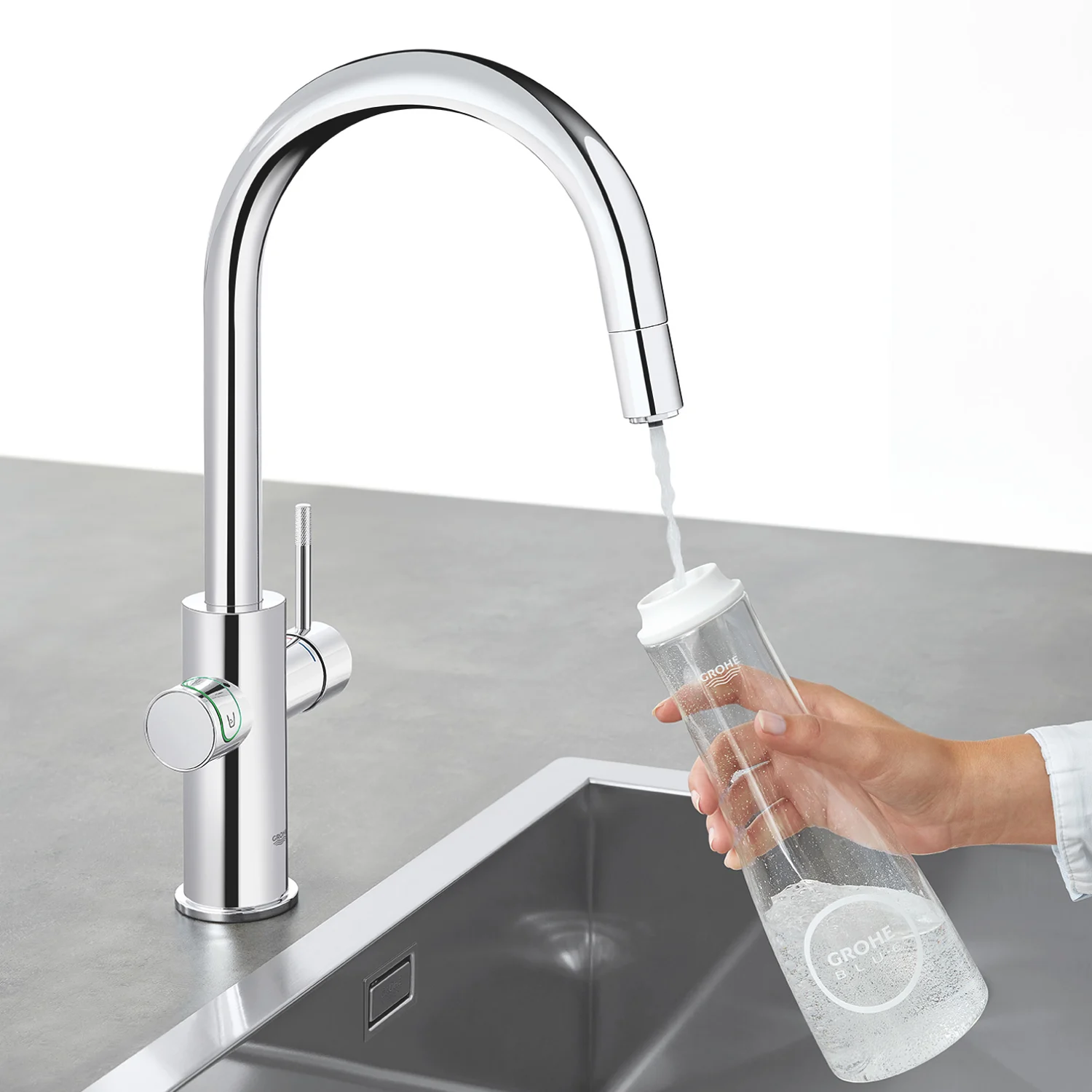 GROHE Blue Home C-Auslauf Starter Kit mit herausziehbarem Auslauf Bild 4