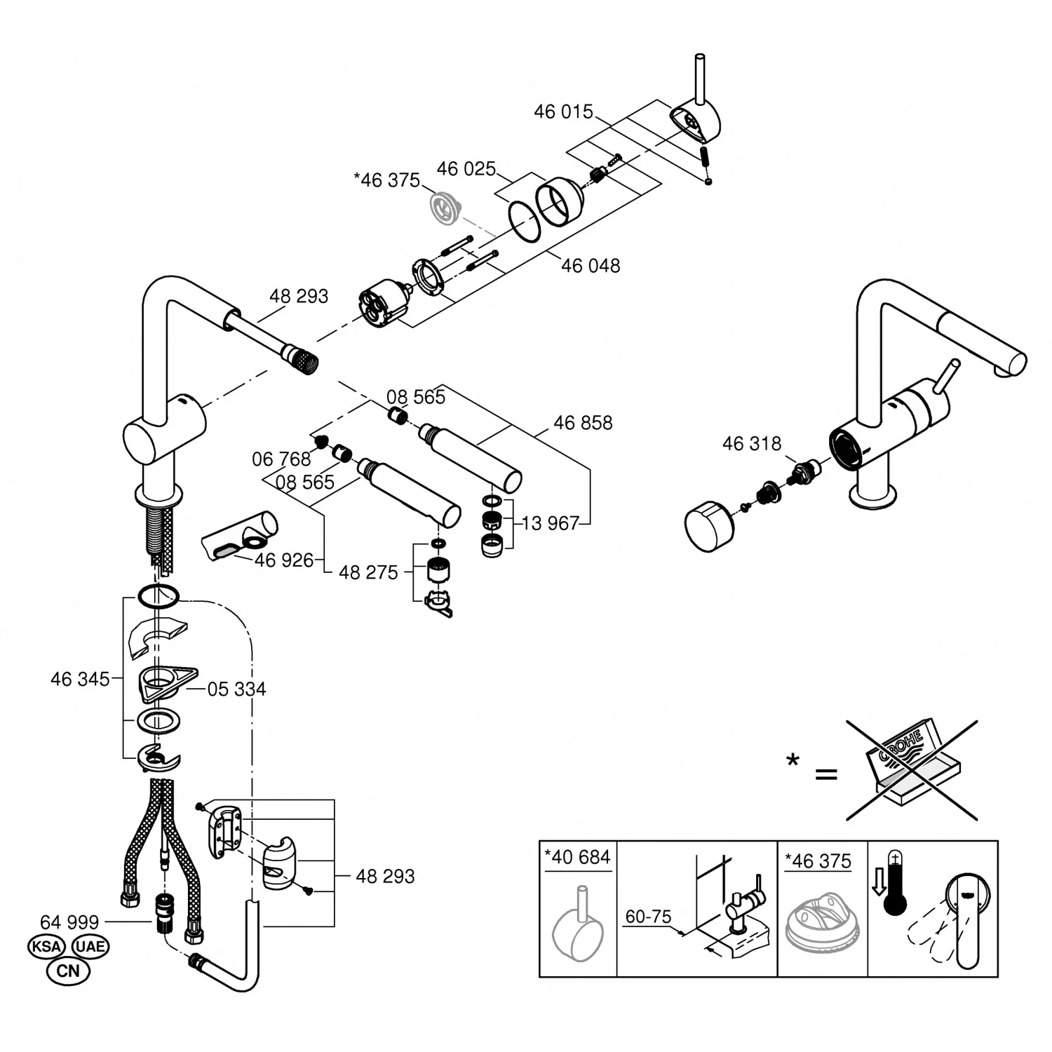 GROHE Minta Einhand-Spültischbatterie mit herausziehbarer Spülbrause SpeedClean Bild 8