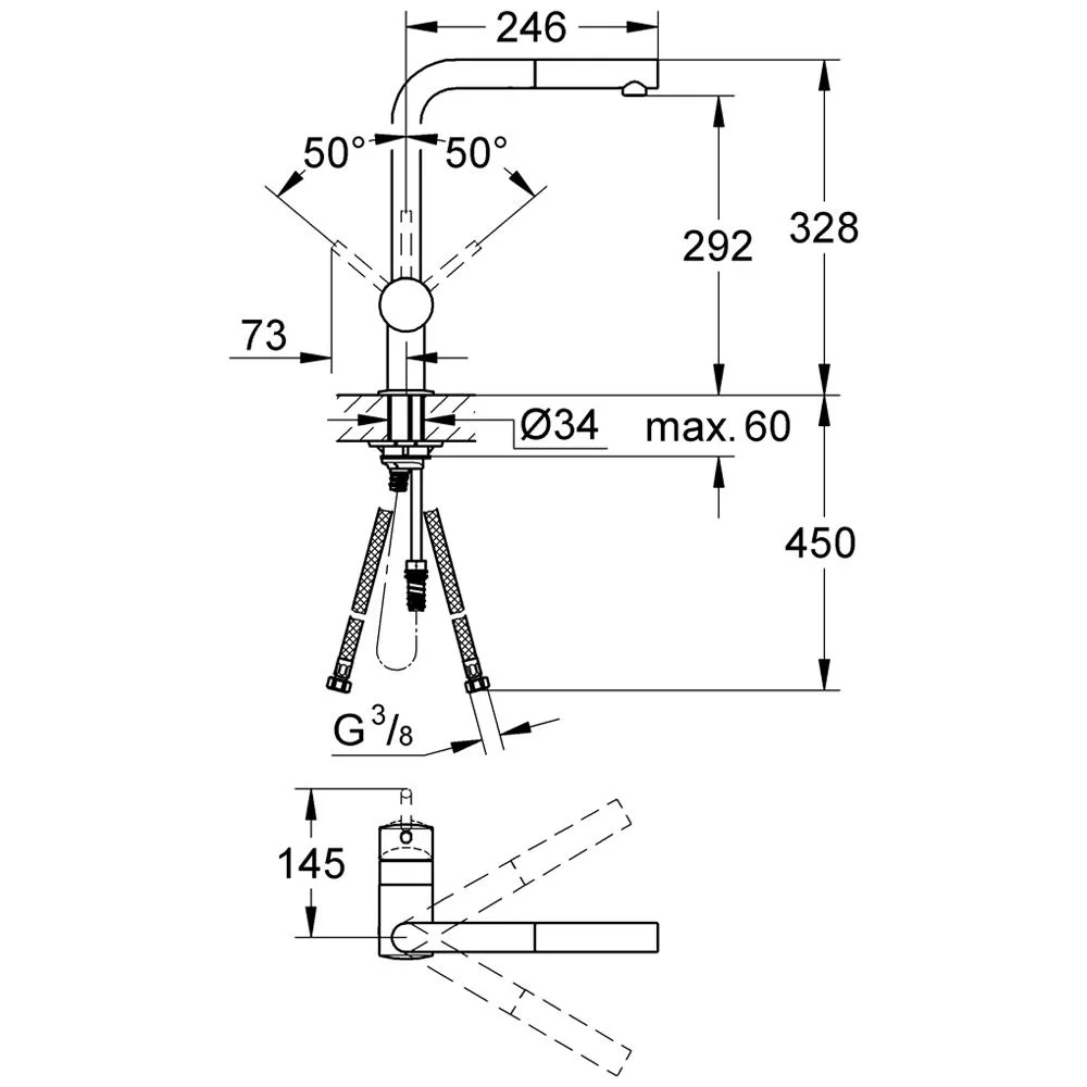 GROHE Minta Einhand-Spültischbatterie, DN 15 Bild 2