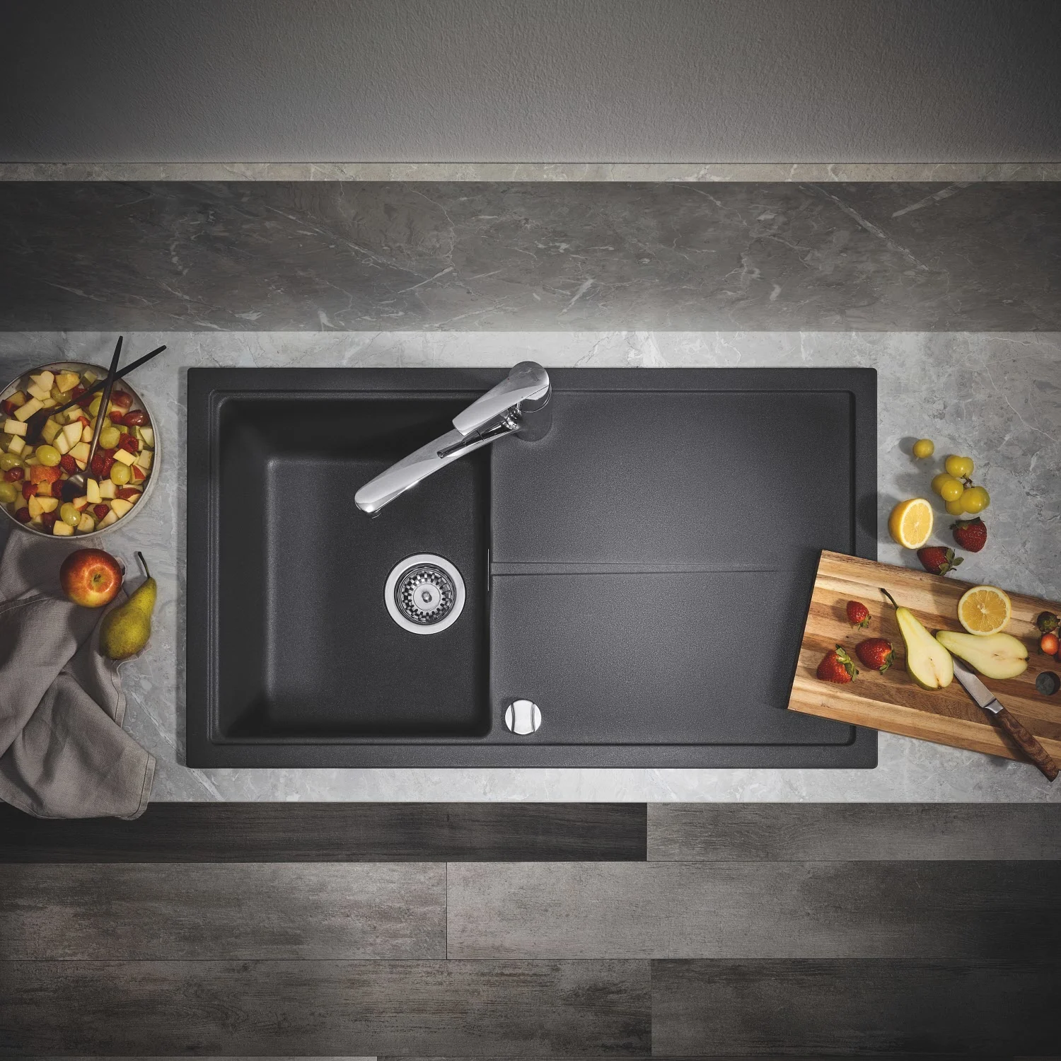 GROHE K400 Kompositspüle mit Abtropffläche 86 x 50 cm Bild 3