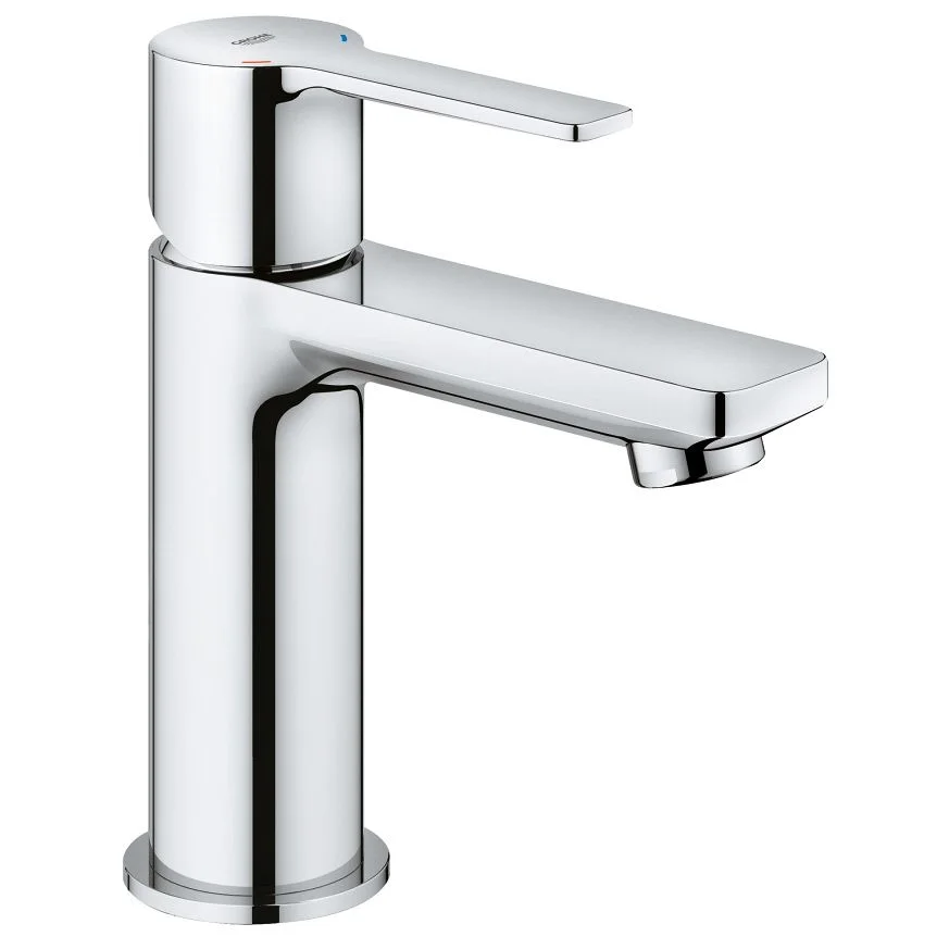 Chromowana bateria umywalkowa widok z przodu, Grohe